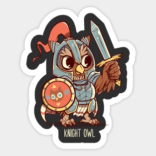 Knight Owl Animal Pun Shirt Sticker